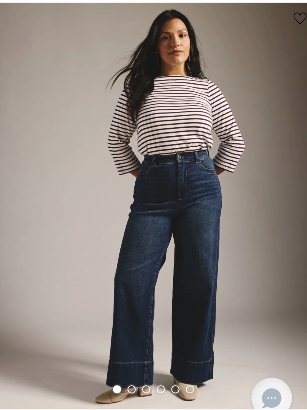 Universal Standard Carrie High Rise Wide Leg Jeans Naval Blue Wash
